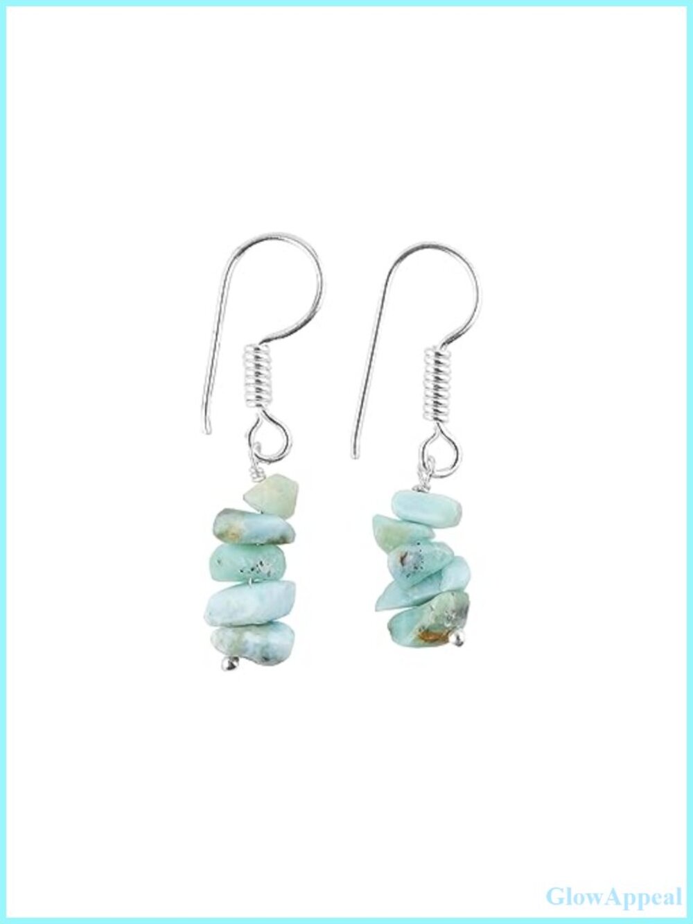 Handmade Gemstone Chips Dangle Earrings Silver Plated Chakra Healing
